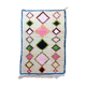Wool rugs and colorful fabrics 145 x 91 cm