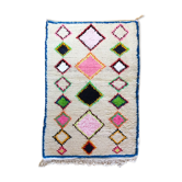 Wool rugs and colorful fabrics 145 x 91 cm