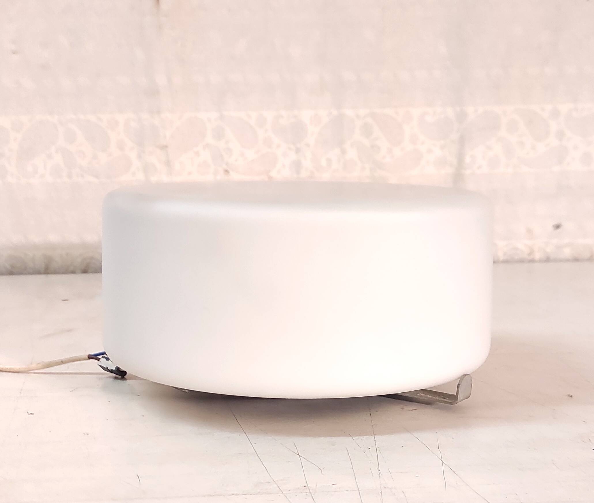 Bauhaus design ceiling light or wall lamp with opaline globe - mid 20th century.