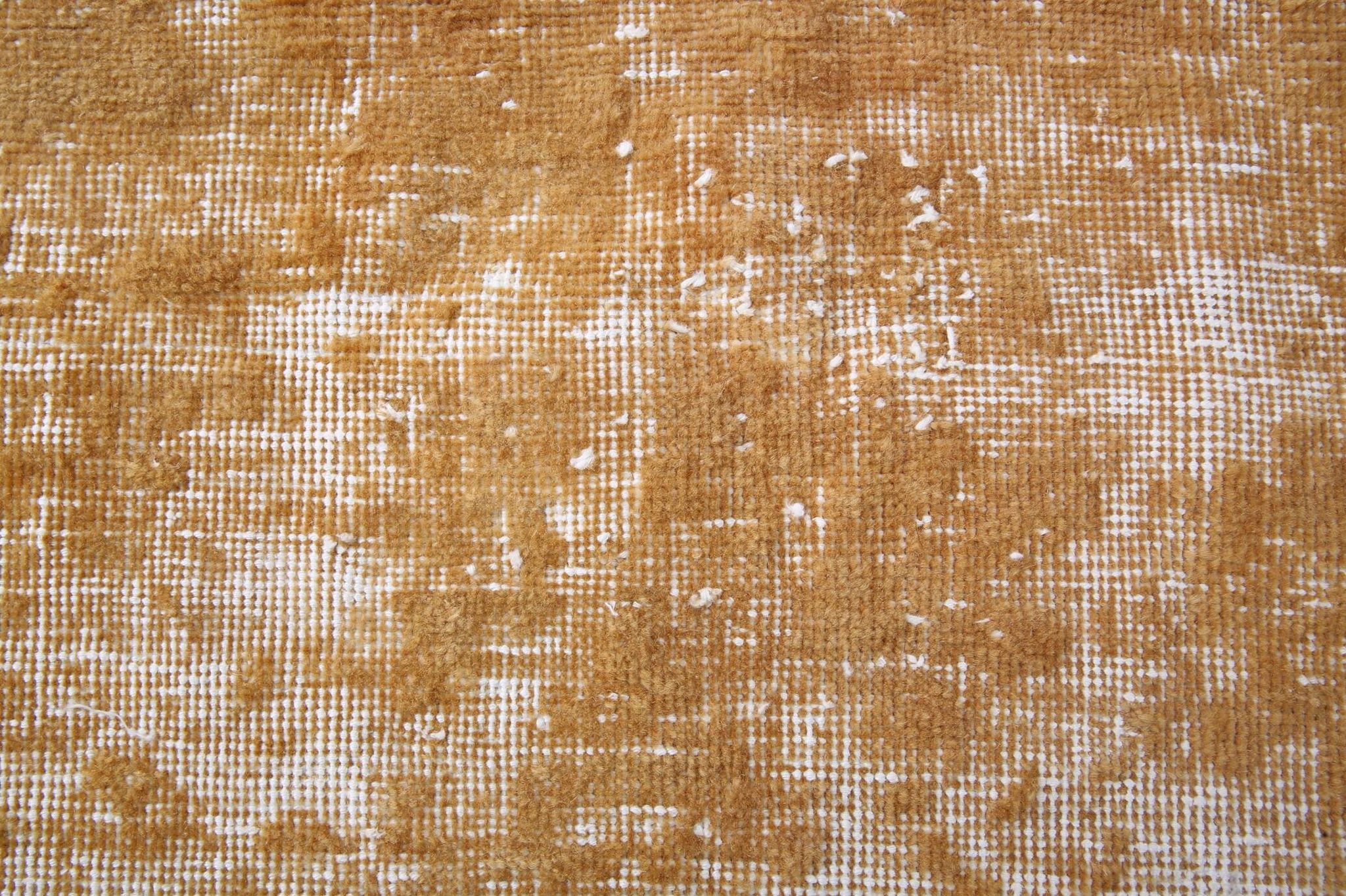 Tapis turc traditionnel vintage moutarde