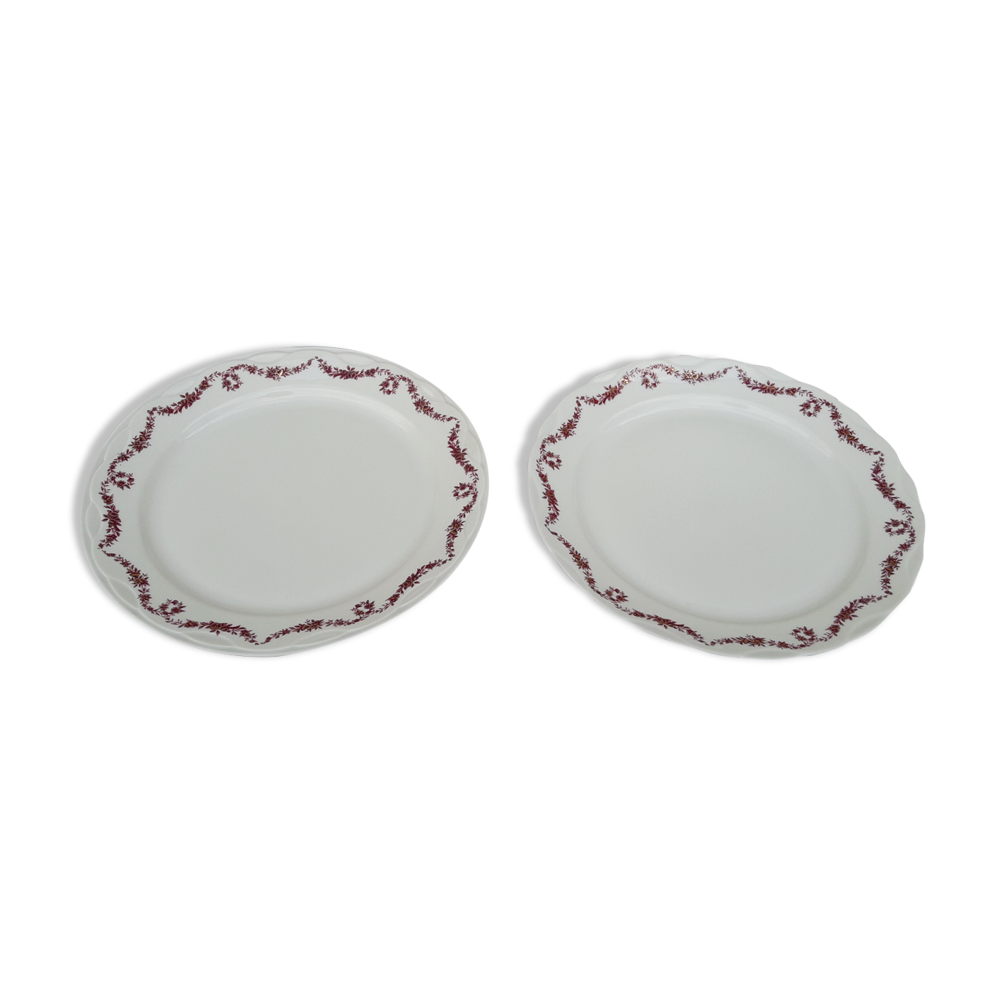 2 porcelain plates Mass and Surget diam 24 cm