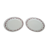 2 porcelain plates Mass and Surget diam 24 cm