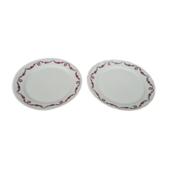 2 porcelain plates Mass and Surget diam 24 cm