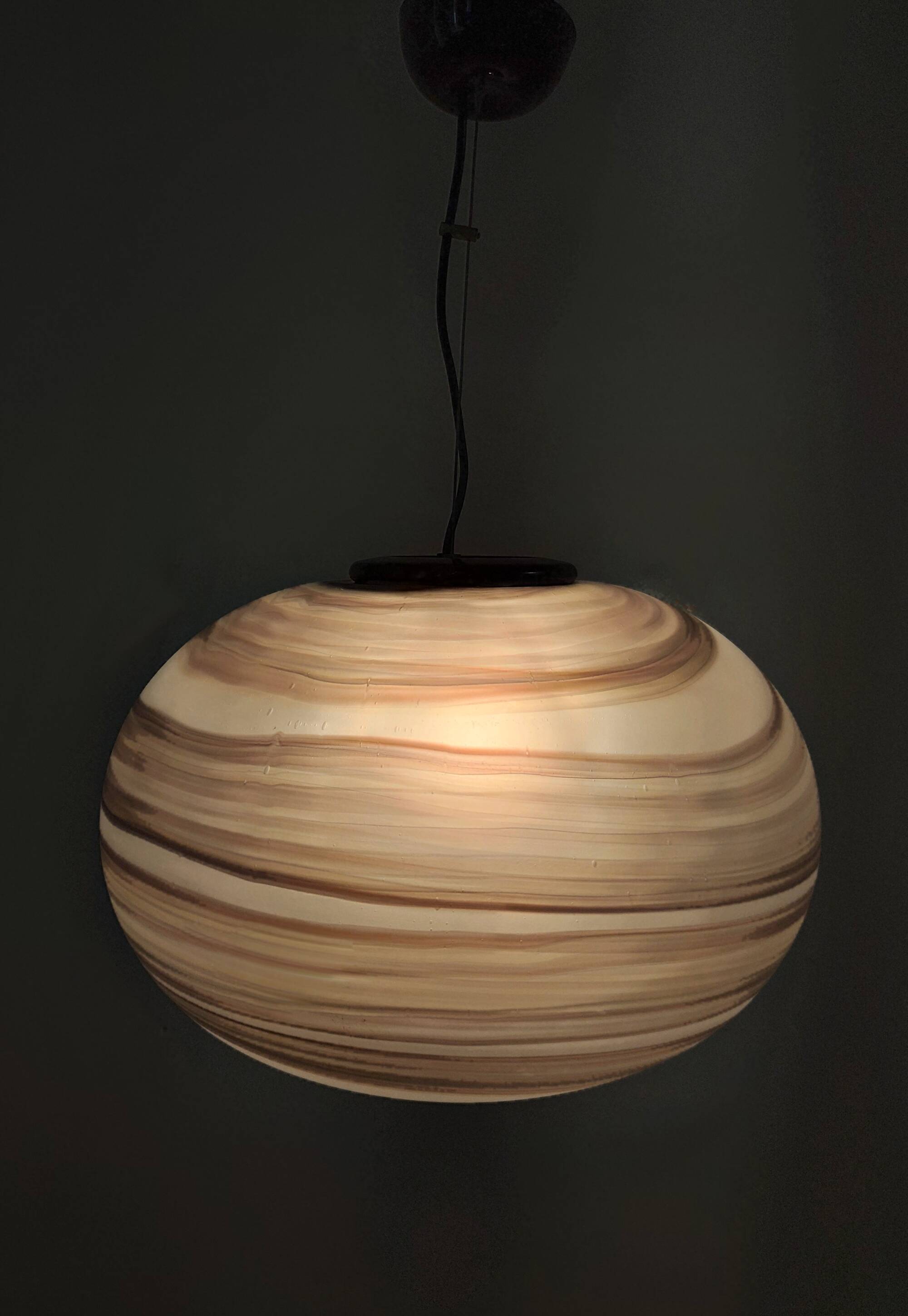 Adjustable Oval Glass Pendant "Giove" by Ludovico Diaz de Santillana for VeArt