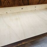 Art Decò chest of drawers in walnut burl with four drawers