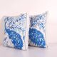 Set of 2 vintage embroidered cushion covers 46x46 cm