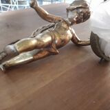 Hanging chandelier / bronze angel dore ep 1940/50
