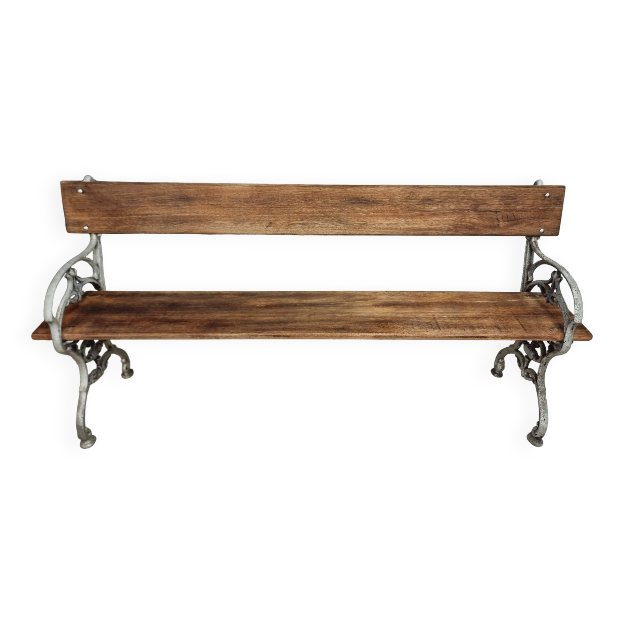 Old garden bench, park bench cast iron with hardwood 170 cm