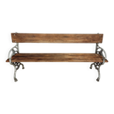 Old garden bench, park bench cast iron with hardwood 170 cm