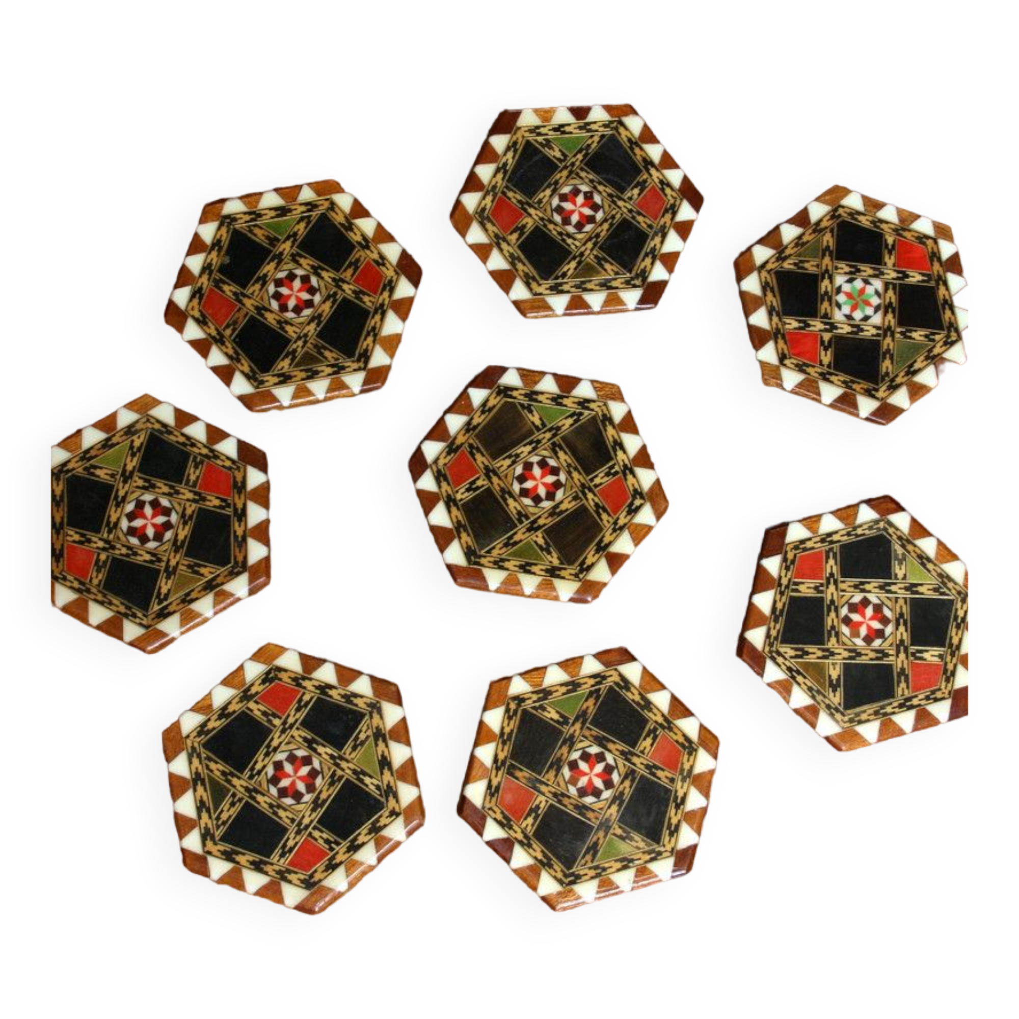 Under glass - pomegranate pattern