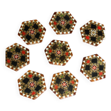 Under glass - pomegranate pattern