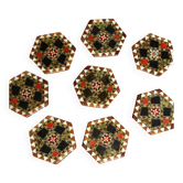 Under glass - pomegranate pattern