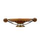 Art Deco large orange glass centerpiece / vide-poche, Italy 1940s