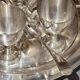 Antique Silver Egg Coddler Stand Holder Set Of 6 Egg Holder With 6 Silver Spoons