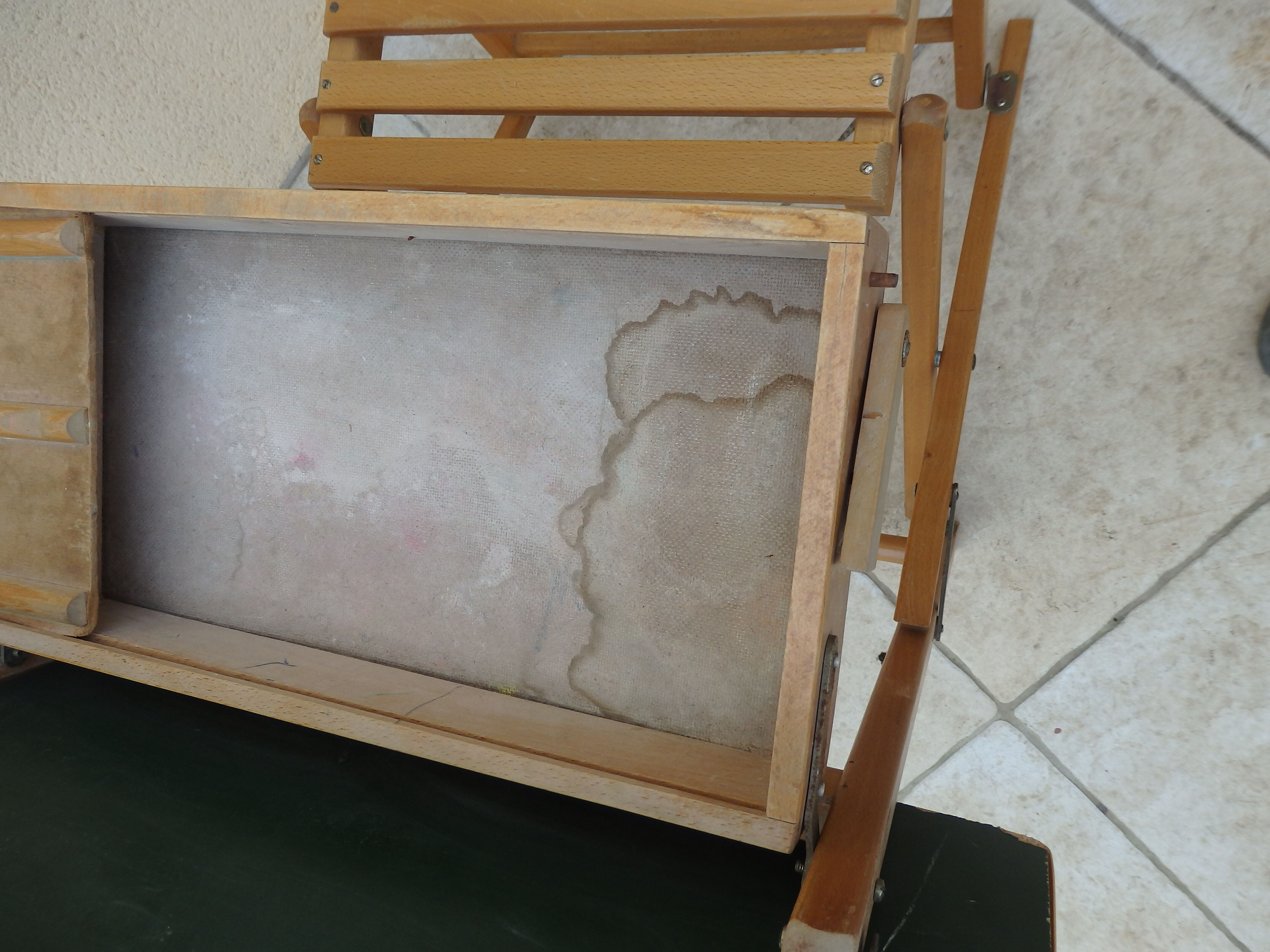 Old foldable children's desk vintage school
