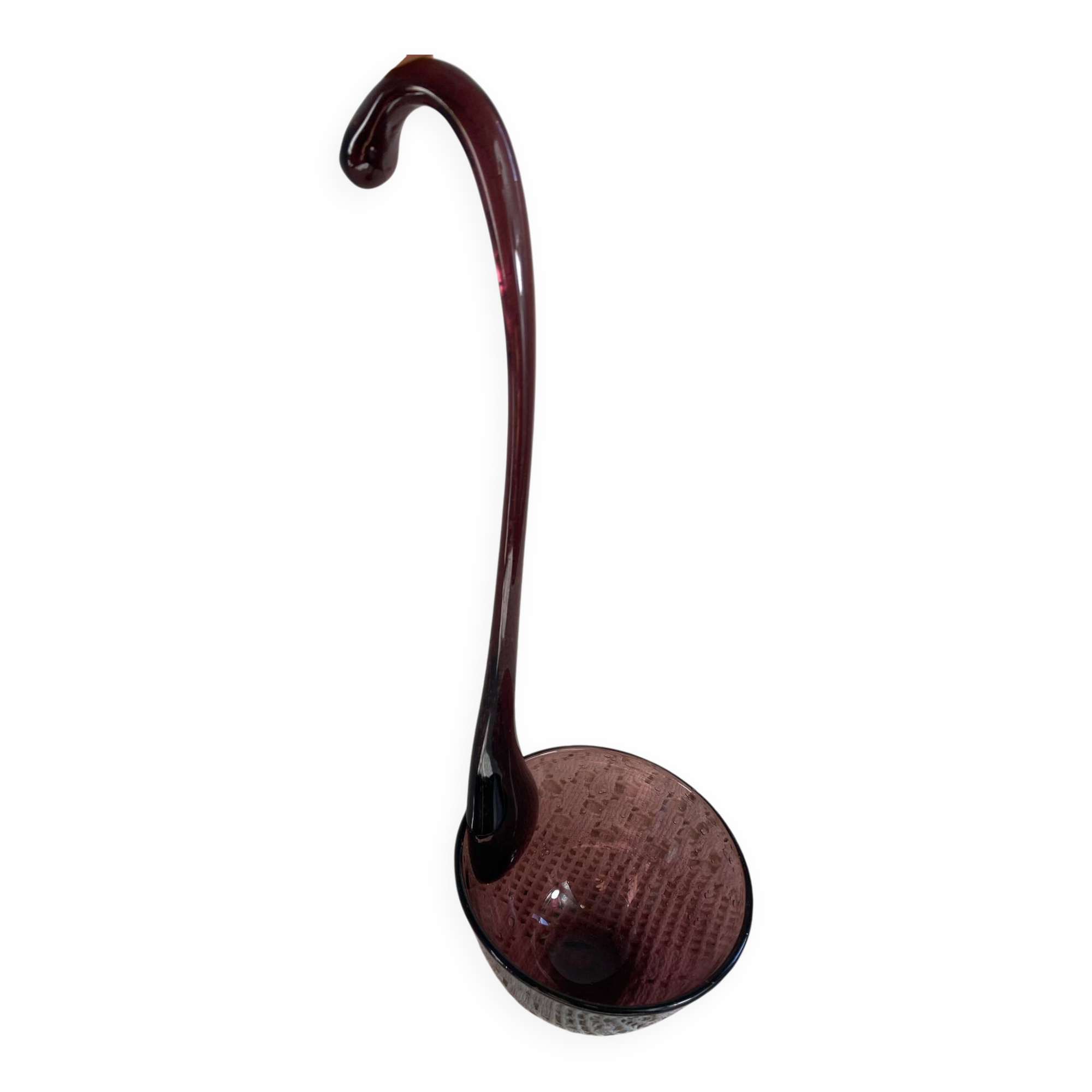 Sangria ladle, in blown and bubbled glass, Biot
