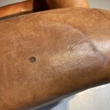 Fauteuil en cuir marron