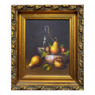 Hst painting "still life with pears" violette de mazia (1899-1988)