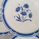 Hollow earthenware plates fb Badonviller décor vintage blueberries
