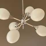 Chandelier "sputnik". 1970. 6 globes. space age