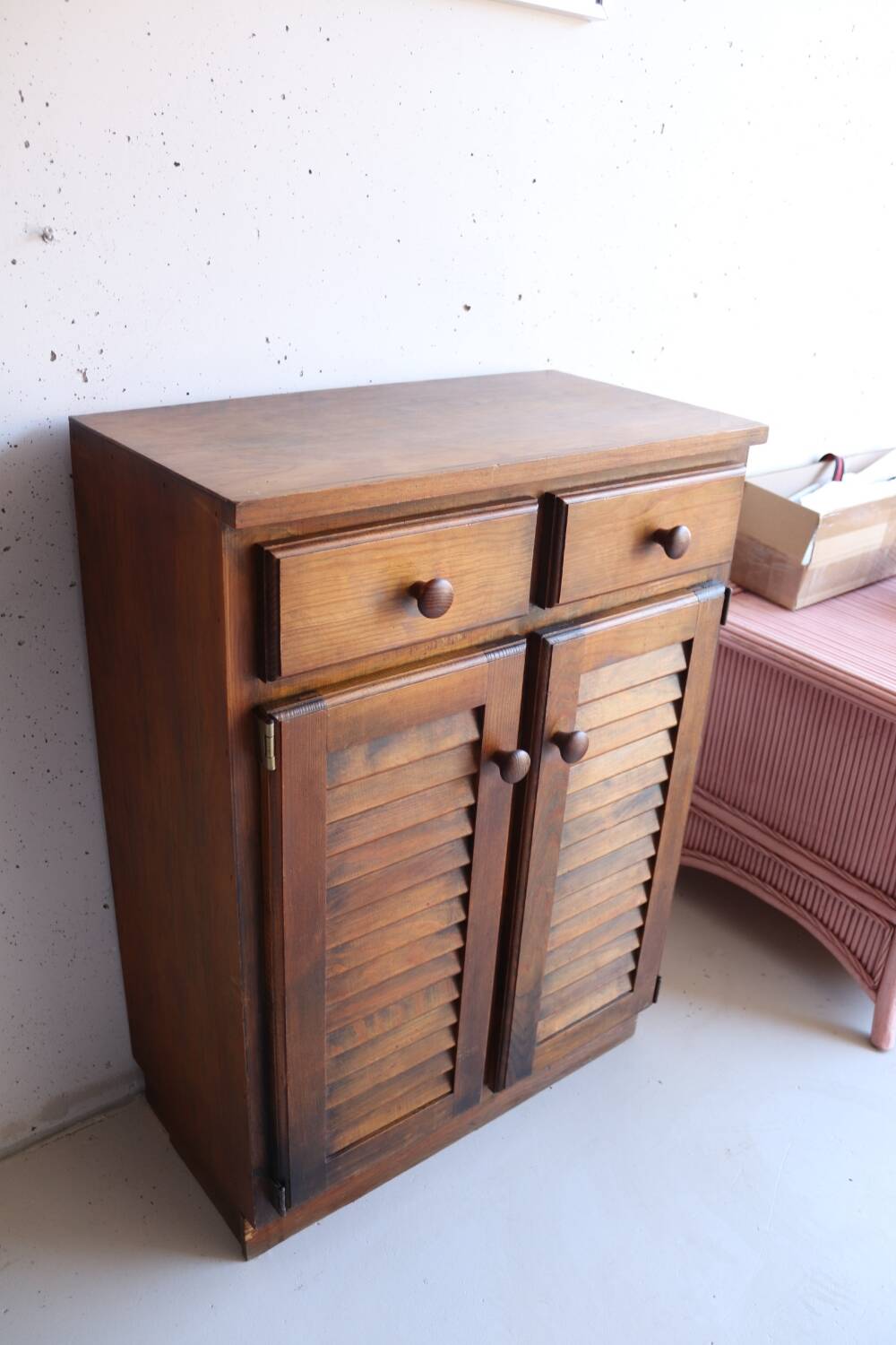 Small vintage wooden sideboard