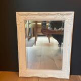 White wood mirror