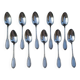 10 small silver-plated metal spoons SF Saglier Frères