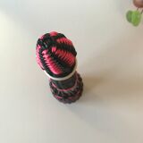 Bottle pink and black scoubidou