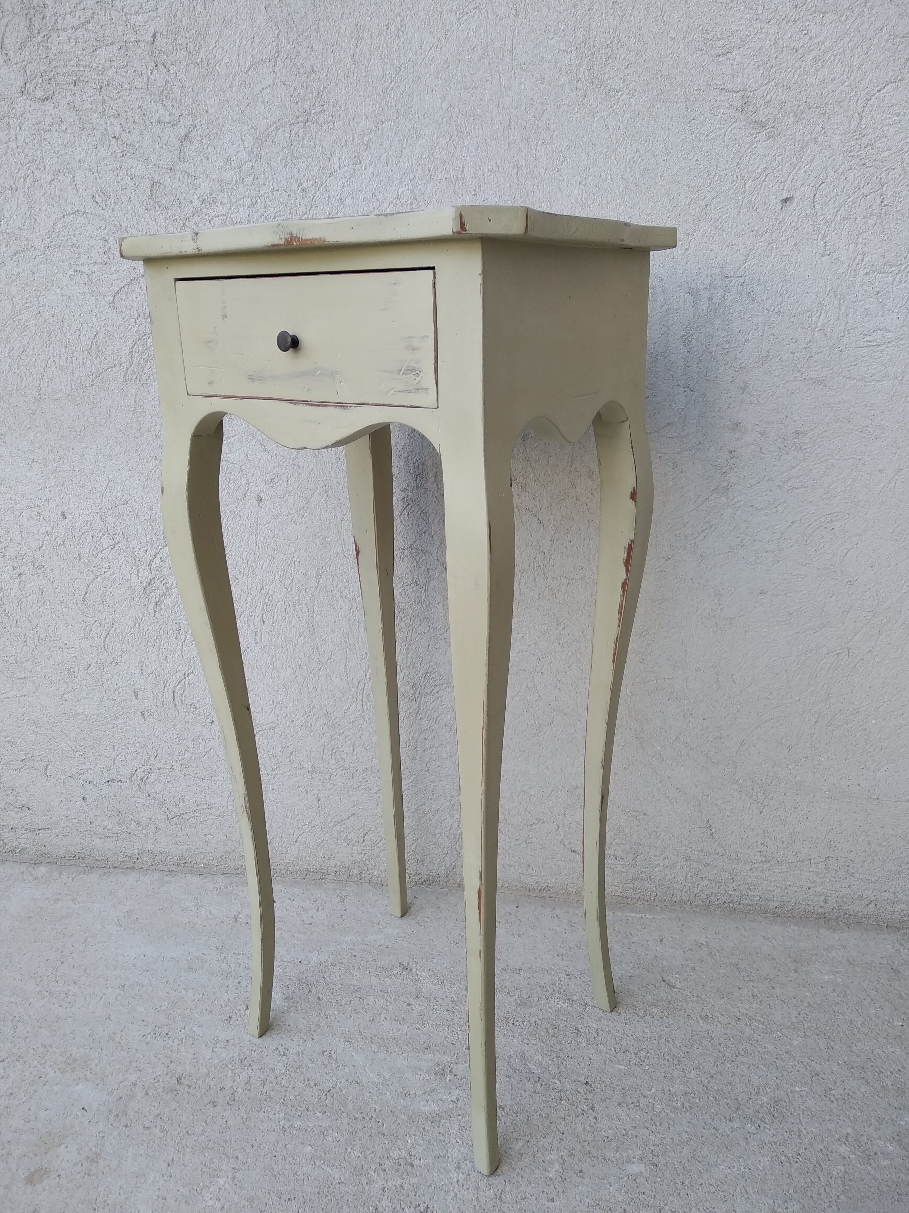 Side table or bedside patinated Louis XV style patinated