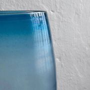 Big Opalescent Vase in Hand Blown Murano Glass, Blue Purple Gold Iridescent