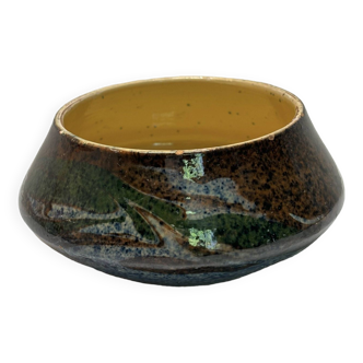 Colorful stoneware pot