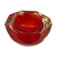 Murano red glass octagonal ashtray 1960