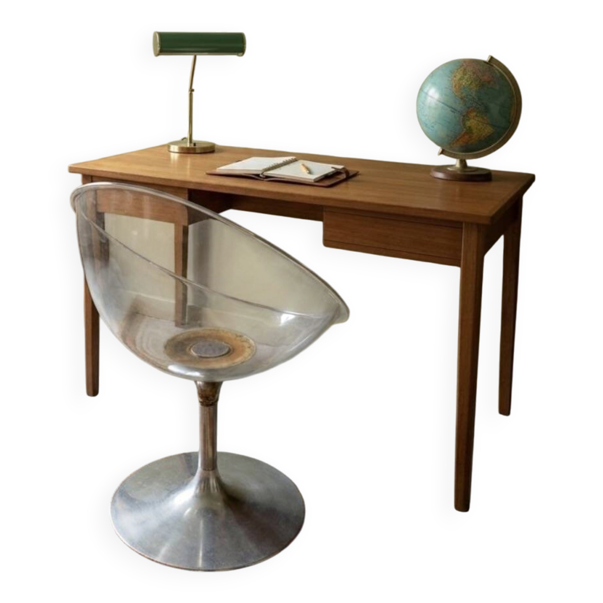 Transparent swivel armchair "Eros" by Philippe Starck for Kartell