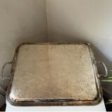 Large BOULENGER silver metal serving tray