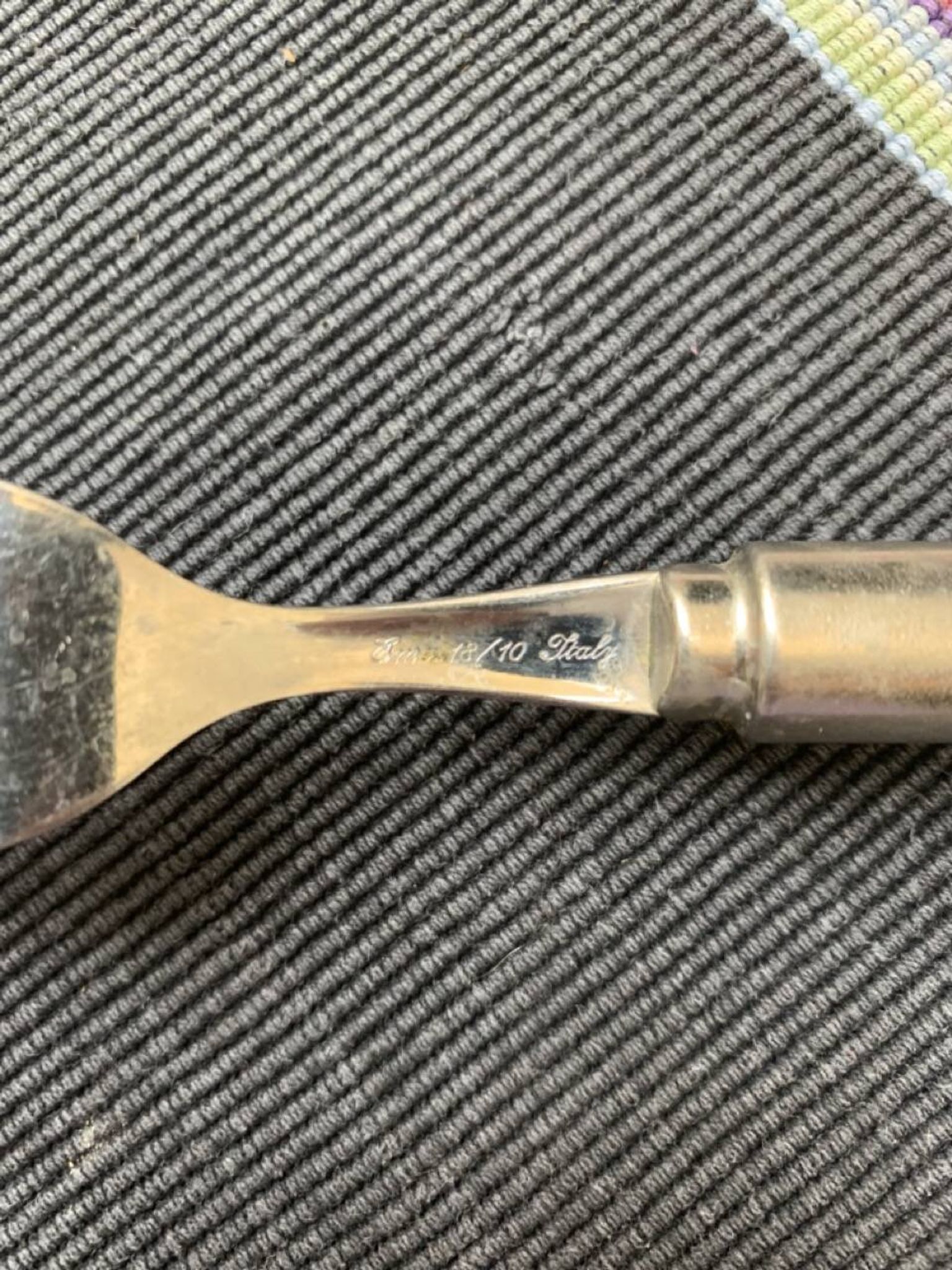 Set of plexiglass and stainless steel cutlery "Italy" from the 80s