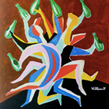 Affiche publicitaire ancienne originale  Perrier c’est fou La danse Villemot 1979