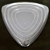 Triangular Glass Serving Plate, Italy 1990s