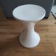 Vintage white plastic stool imitation Tam Tam from the space age of the 70s