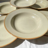 6 Hollow plates in beige sandstone Tulowice Poland 1970