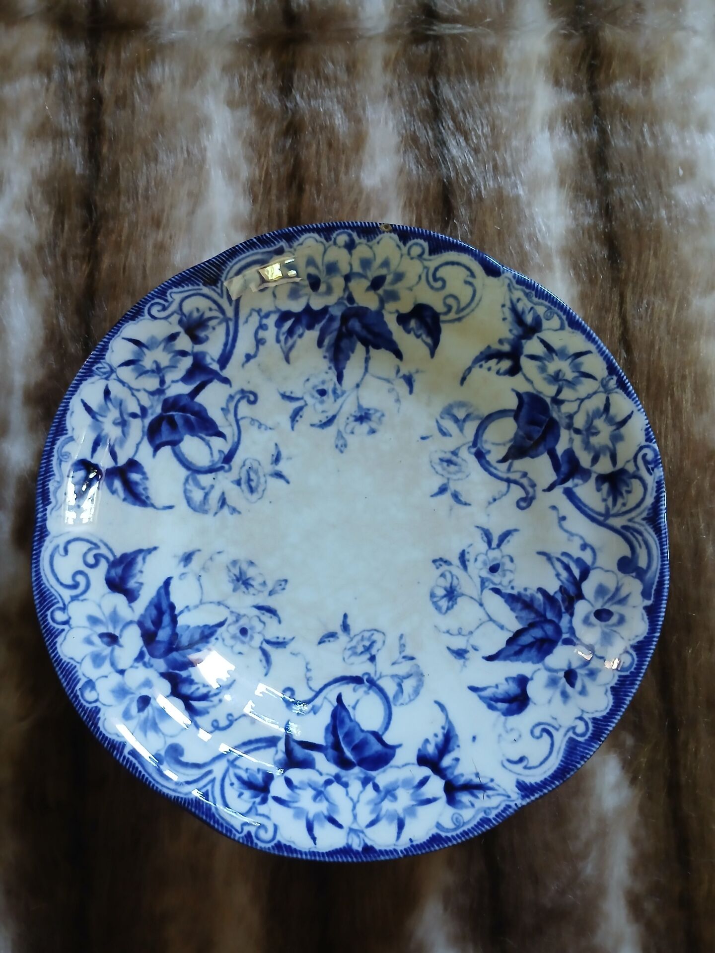 2 antique compotiers in Creil and Montereau ironstone.