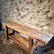 Antique French carpenter's workbench in oak and beech, circa 1900