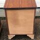2 old wooden bedside tables with leather top