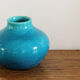 Glazed terracotta onion vase, signed