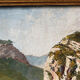 Oil on panel signed, mountain landscape.
