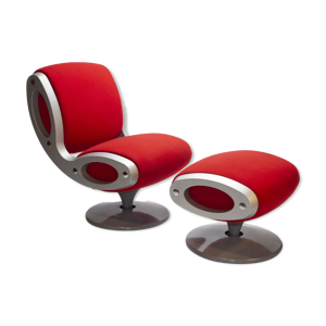 Red Gluon chair & stool par Marc