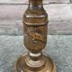 Vintage floor lamp wood & fabric 1970