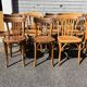 (Lot) 14 honey-coloured bistro chairs (Baumann)