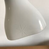 Metal and opaline desk lamp