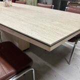 Jean Charles style travertine dining table