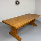 Vintage XXL farmhouse monastery pine table from the 1960s.